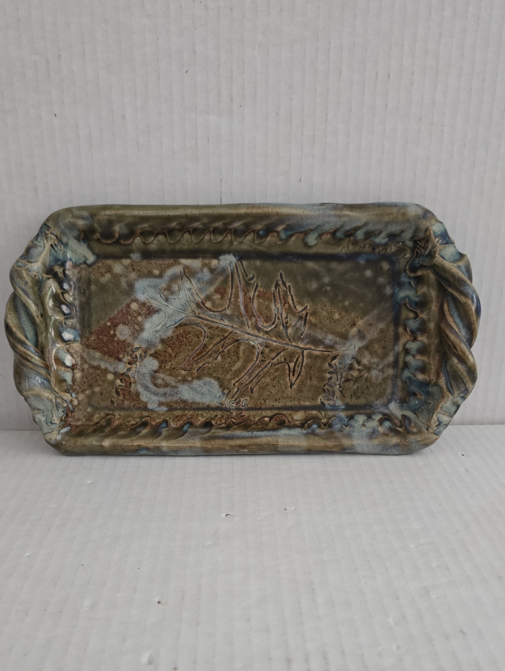 Signed Studio Pottery Rectangular Platter